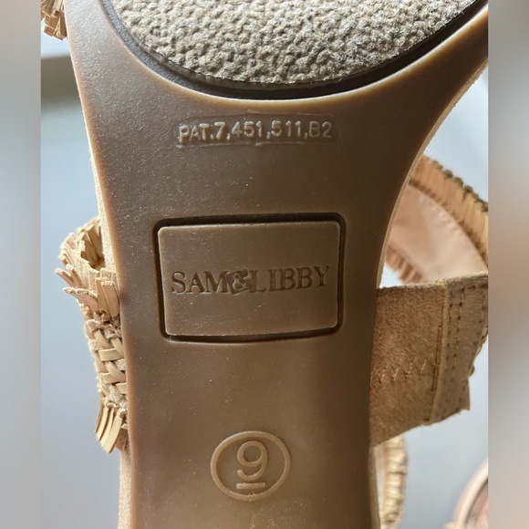 Sam & Libby Fringe Woven Ankle Strap Heel Sandal - Picture 4 of 8